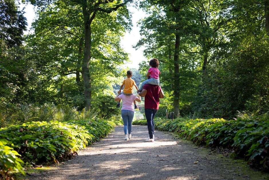 Summer lifestyle shoot with a family at Harlow Carr, August, 2023. The family are pro models and have signed model releases.