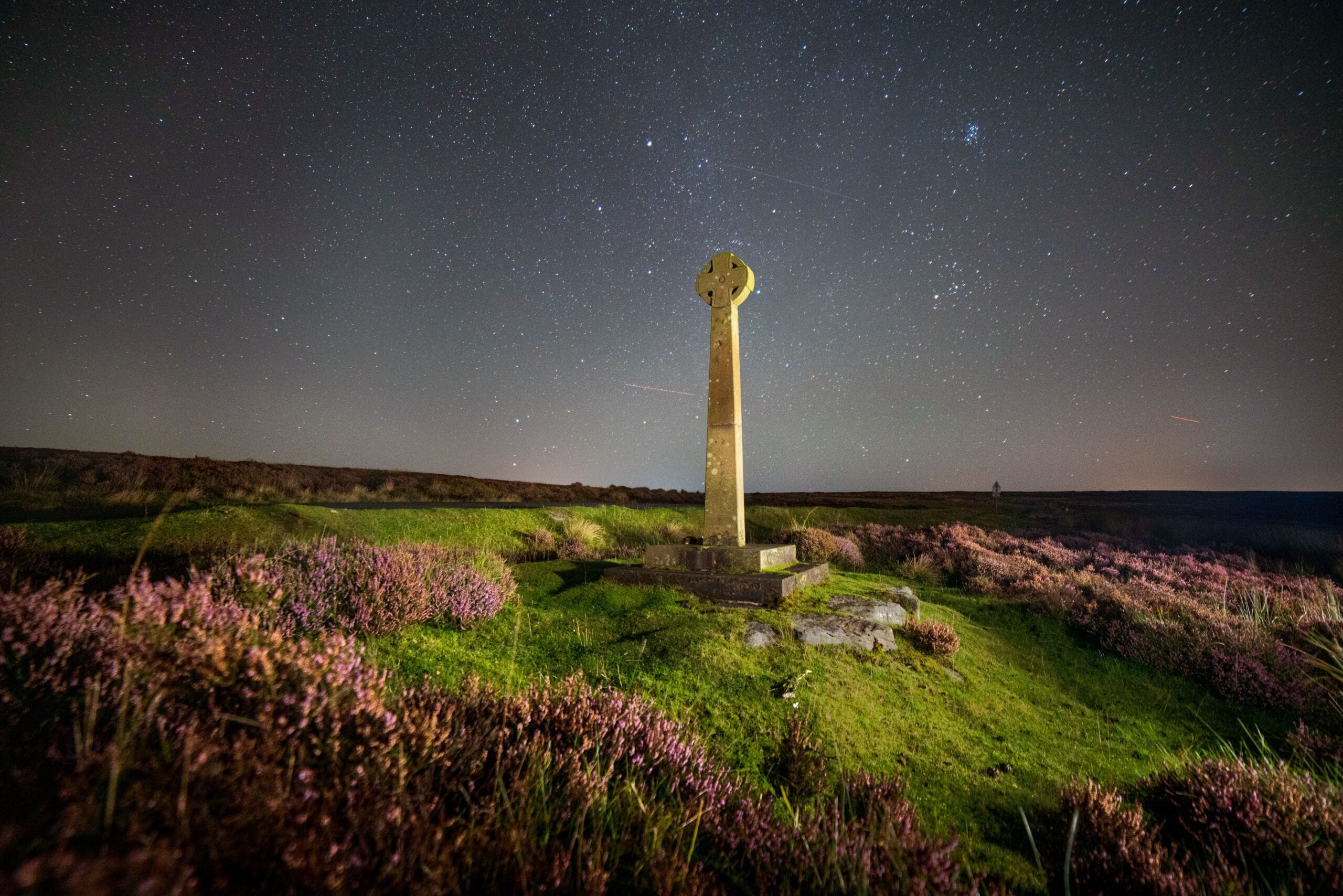 Blog 1 Milky way and foreground cross at North York Moors, Rosedale