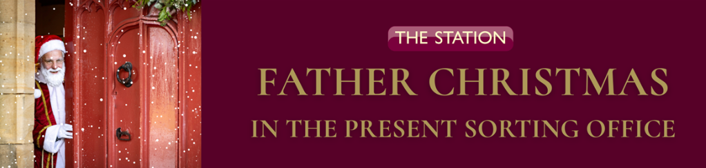 come and meet father christmas in the sorting room at the station as he prepares to make his deliveries on christmas eve!