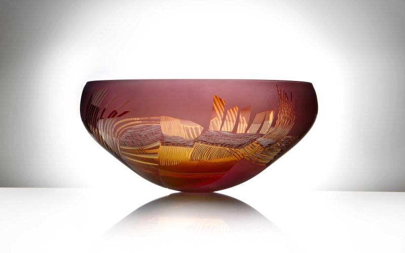 Shops 5 Gillies Jones Red Landscape Bowl-min