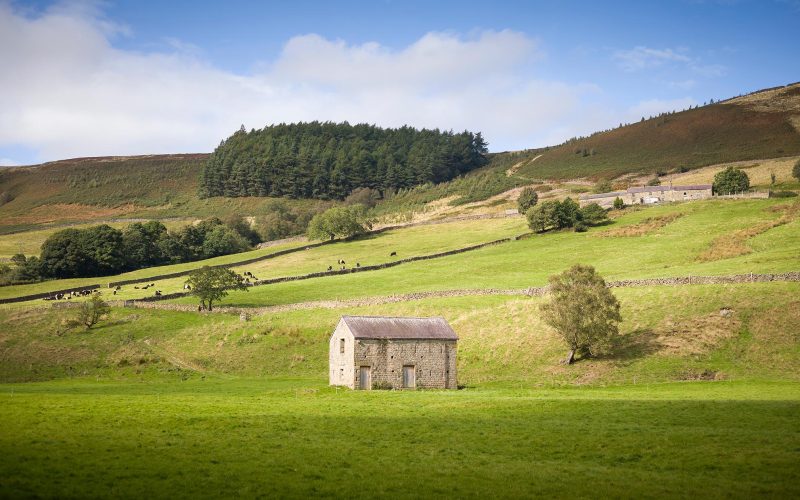Stone barn in Nidderdale, Yorkshire Dales, UK
