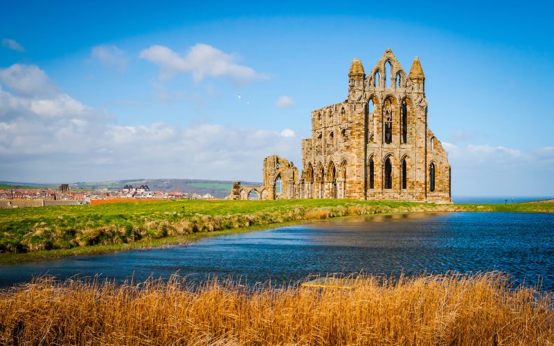 Ruins of the ancient Whitby Abbey, Yorkshire, United Kingdom